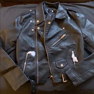 Faux Leather Moto Jacket